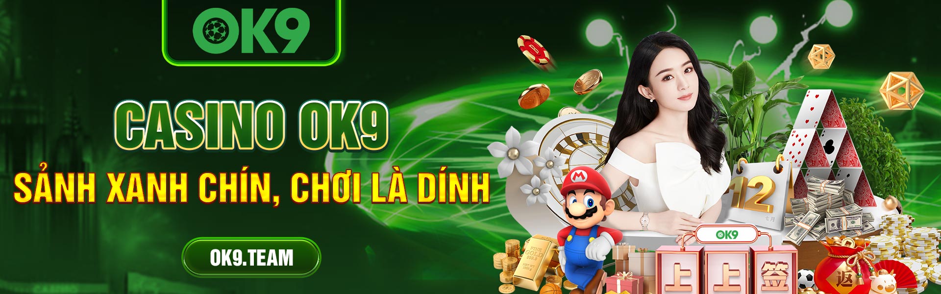 Casino OK9, - Sảnh Xanh Chín, chơi là Dính